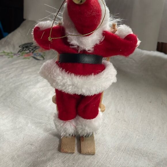 Vintage Santa Clause hanging standing Christmas ornament. - Picture 4 of 6